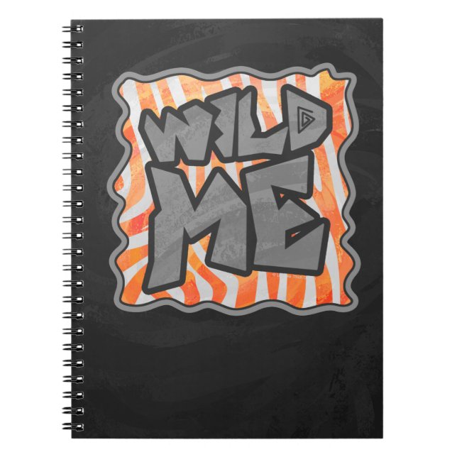 Zebra Orange und White Wild Me Notizblock (Vorderseite)