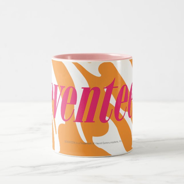 Zebra-Orange Zweifarbige Tasse (Mittel)