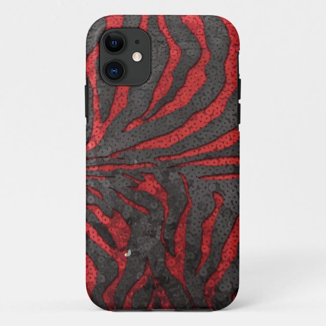 Zebra-Paillette Case-Mate iPhone Hülle (Rückseite)