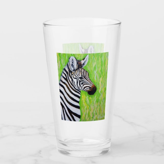 Zebra Painting Glas (Vorderseite)