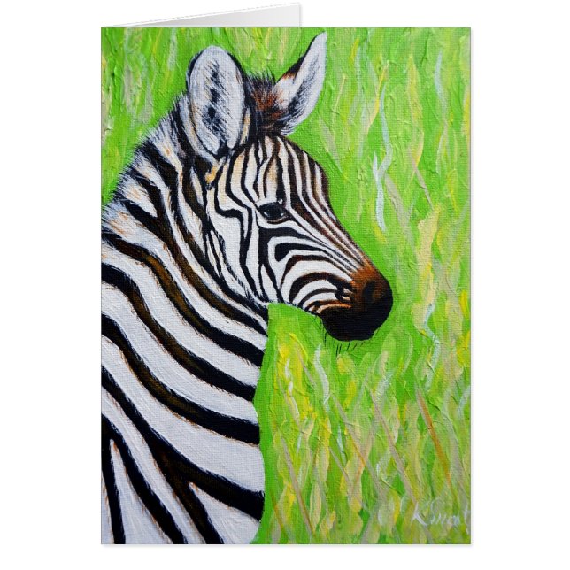 Zebra Painting Grußkarte (Vorne)