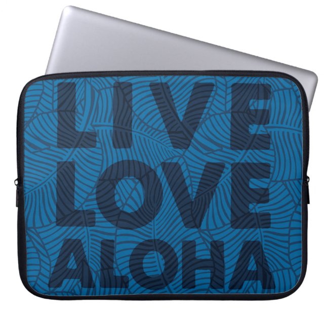 Zebra Palm Aloha Hawaiian Tropical Wetsuit Laptop Laptopschutzhülle (Vorderseite)