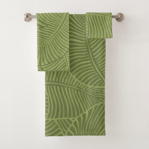 Zebra Palm Hawaiian Tropical Olive green