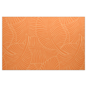 Zebra Palm Hawaiian Tropische Mandarine Stoff
