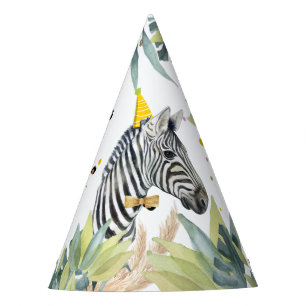 Zebra Party Animals Safari Wilde Tiere Geburtstag Partyhütchen