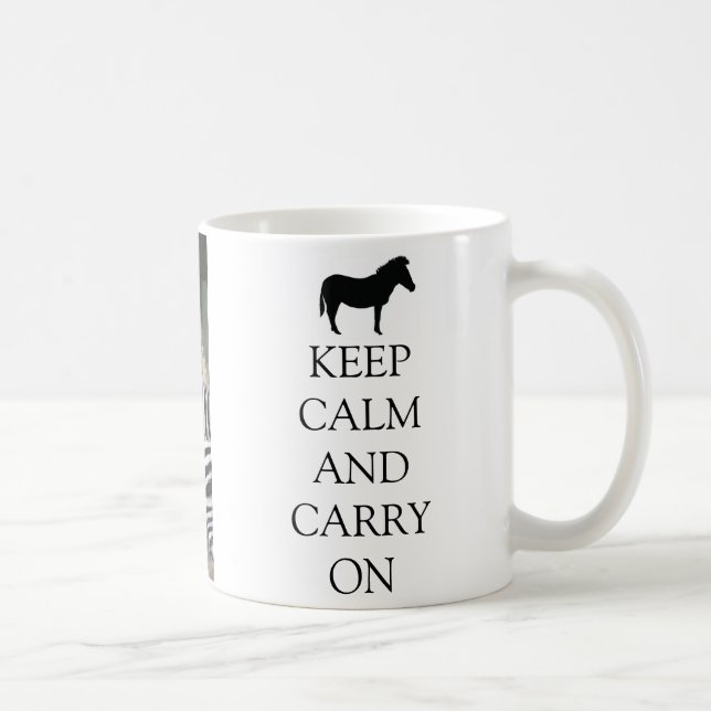 Zebra-Party - Ruhe bewahren und fortfahren Kaffeetasse (Rechts)