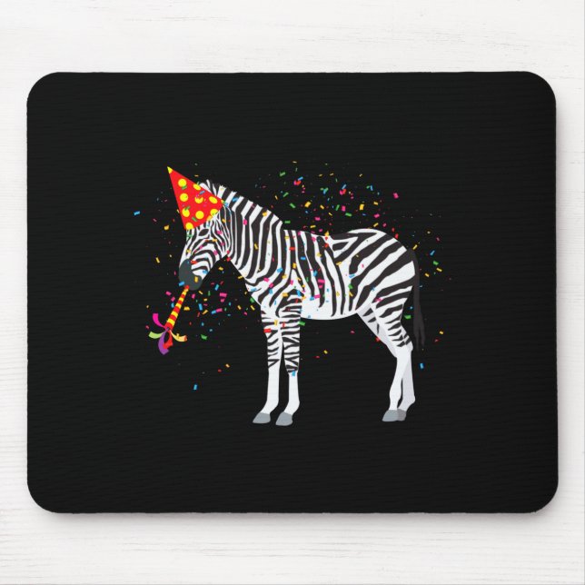 Zebra Partying Animals Having A Party  Mousepad (Vorne)