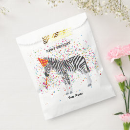 Zebra Partying - Tiere bei der Geburtstagsparty Geschenktütchen