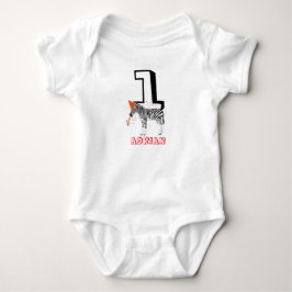 Zebra Partying - Tiere Geburtstagsparty Baby Age Strampler