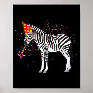 Zebra-Partys Tiere haben eine Party Poster