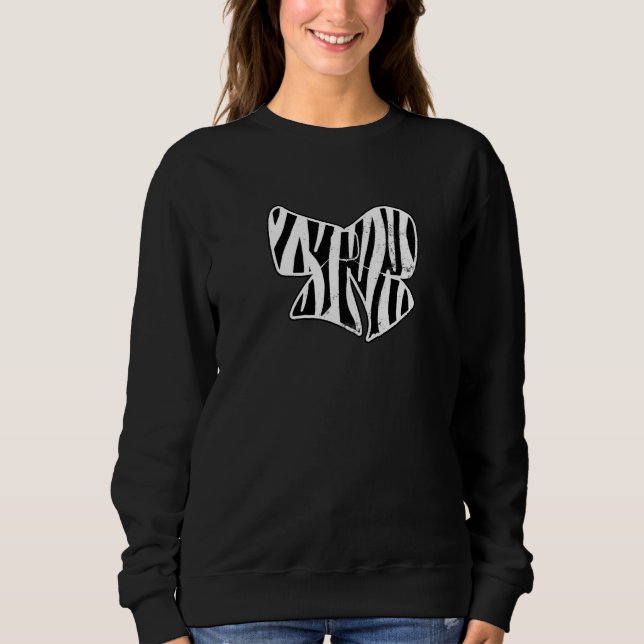 Zebra Pattern Bow Cheer Coach Sweatshirt (Vorderseite)
