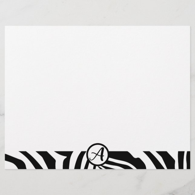Zebra Pattern Briefbogen (Vorderseite)
