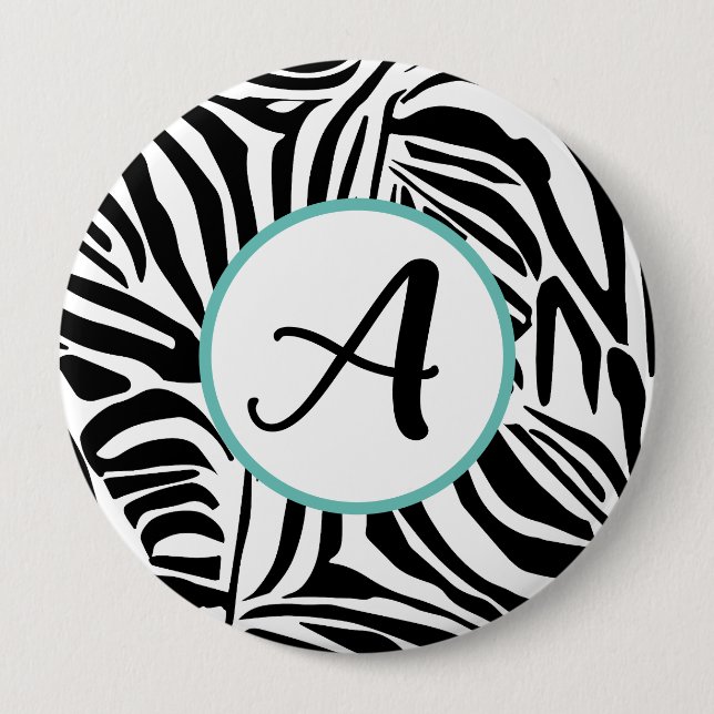 Zebra Pattern Button (Vorderseite)