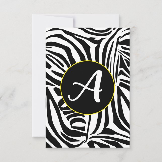 Zebra Pattern Dankeskarte (Vorderseite)