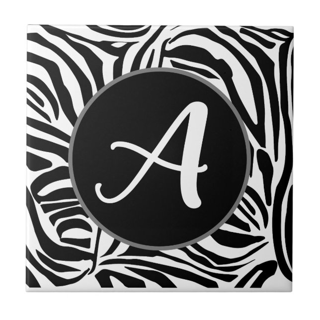 Zebra Pattern Fliese (Vorderseite)