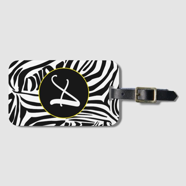 Zebra Pattern Gepäckanhänger (Vorderseite (Horizontal))
