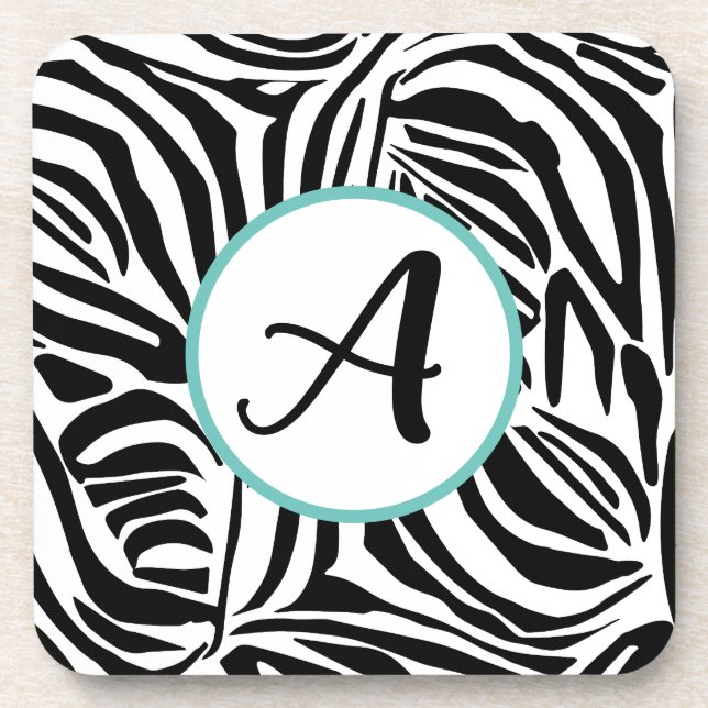 Zebra Pattern Getränkeuntersetzer (Vorderseite)