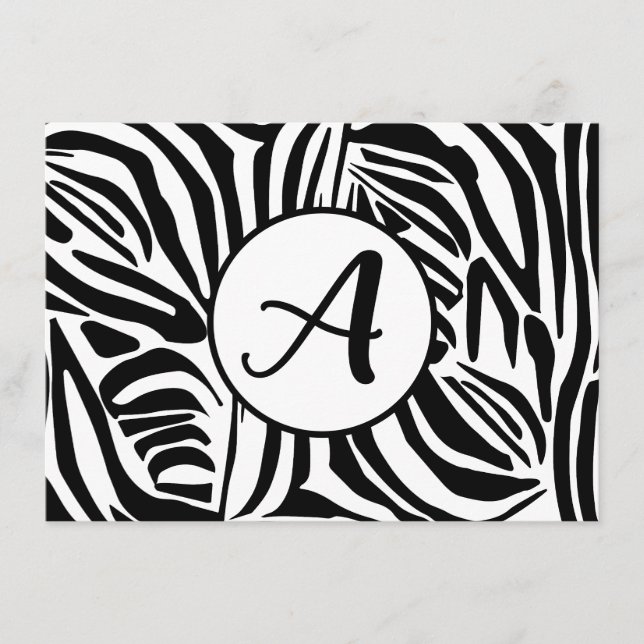 Zebra Pattern Hinweiskarte (Vorderseite)