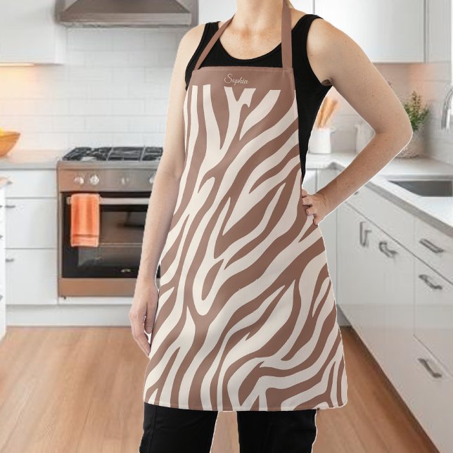Zebra Pattern-Mocha Mousse Schürze (Zebra Pattern-Mocha Mousse Apron)