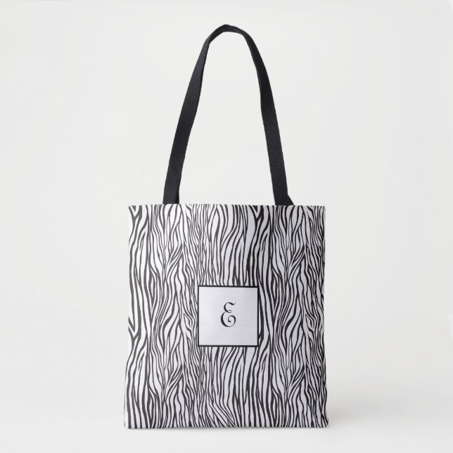 Zebra Pattern Monogram Tasche (Vorderseite)