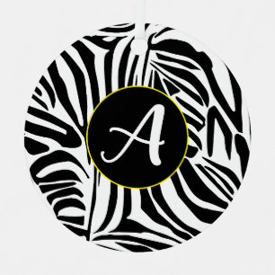 Zebra Pattern Ornament Aus Metall