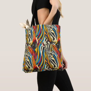 Zebra Pattern Regenbogenstreifen Tasche