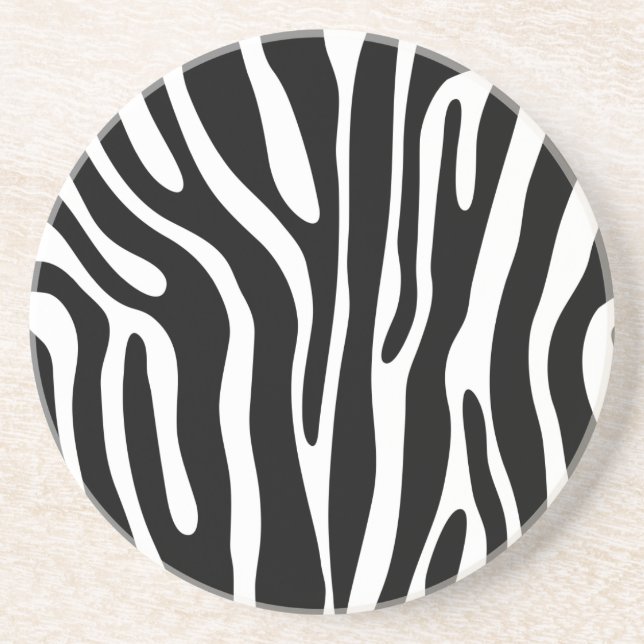 Zebra Pattern Sandstein Untersetzer (Vorne)