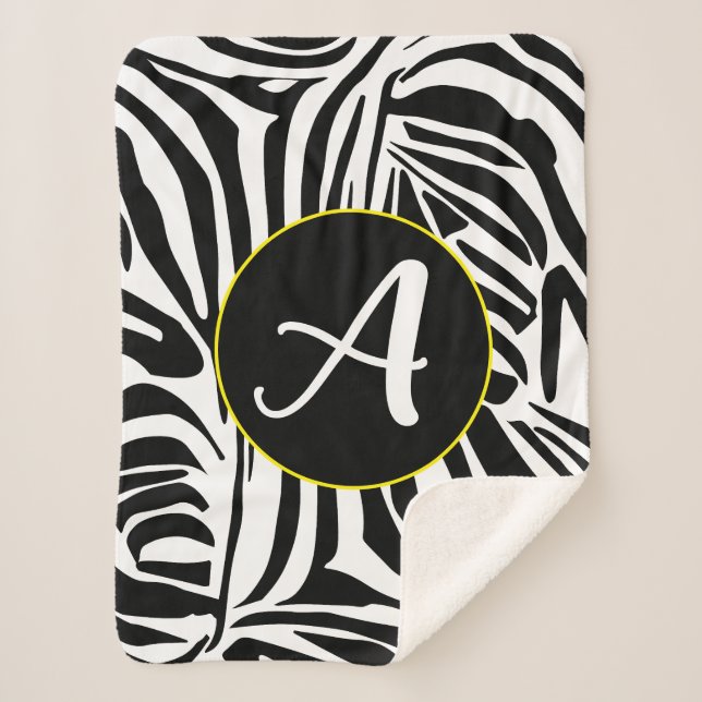 Zebra Pattern Sherpadecke (Vorderseite)