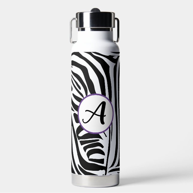 Zebra Pattern Trinkflasche (Vorderseite)