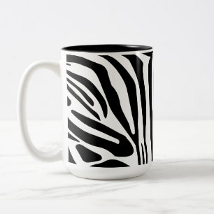 Zebra Pattern Zweifarbige Tasse