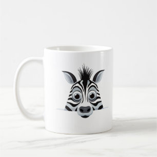 Zebra Peeking Niedlich Adorable Funny Animal Carto Kaffeetasse