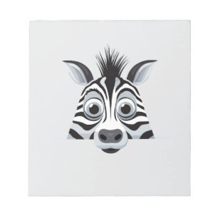 Zebra Peeking Niedlich Adorable Funny Animal Carto Notizblock