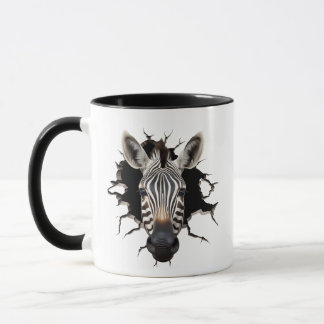 Zebra Peeking Through Tasse