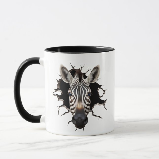 Zebra Peeking Through Tasse (Links)