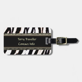 Zebra-personalisierte Gepäck-Schwarzweiss-Umbauten Gepäckanhänger