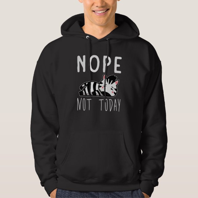 Zebra-Pferde Müde Faules Zebra Hoodie (Vorderseite)