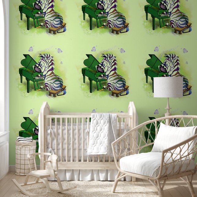 Zebra Piano Player Funny Tapete (Kinder)