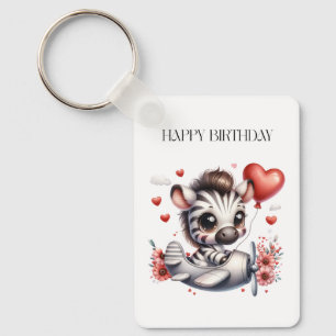 Zebra Pilot Geburtstag Schlüsselanhänger