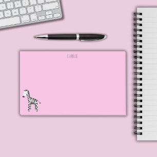 Zebra pink post-it klebezettel