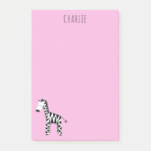 Zebra pink post-it klebezettel