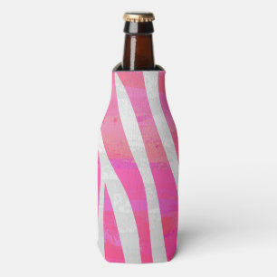 Zebra-Pink-und weißerdruck Flaschenkühler
