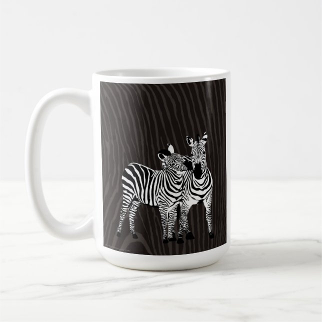 Zebra-Play-Exlibris Kaffeetasse (Links)