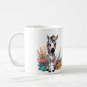 Zebra Playful Adorable Fun Tier farbenfroh Joyful Kaffeetasse