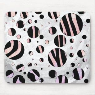 Zebra Polka Dots Mousepad