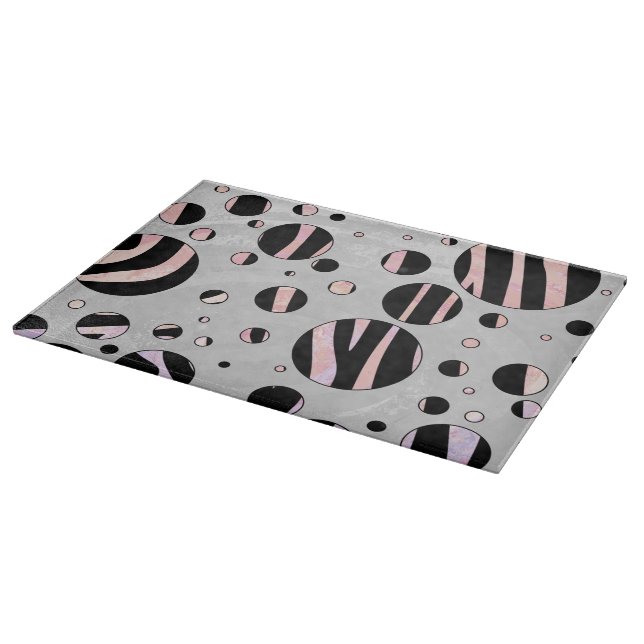 Zebra Polka Dots Schneidebrett (Ecke)