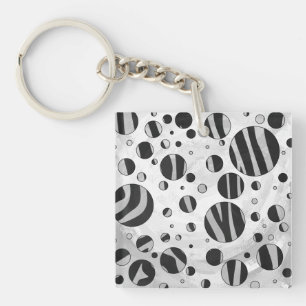 Zebra Polka point noir et gris clair