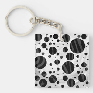 Zebra Polka point noir et gris impression