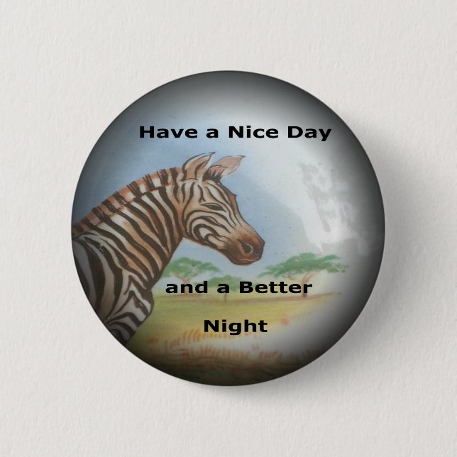 Zebra Portrait, Amboseli: Der Geist der Savanna Button (Vorderseite)