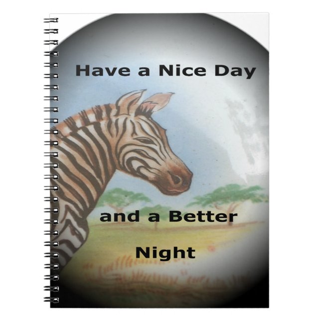 Zebra Portrait, Amboseli: Der Geist des Wilden Notizblock (Vorderseite)