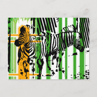 Zebra Postkarte